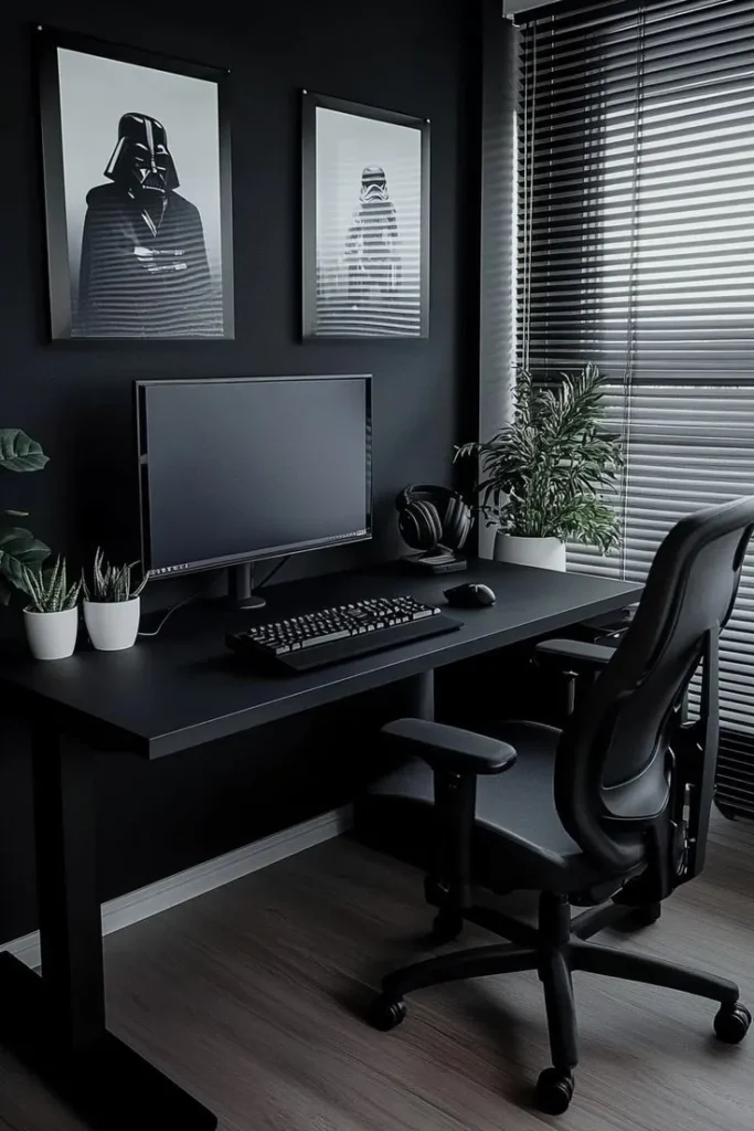 Dark Minimalist Desk Setups