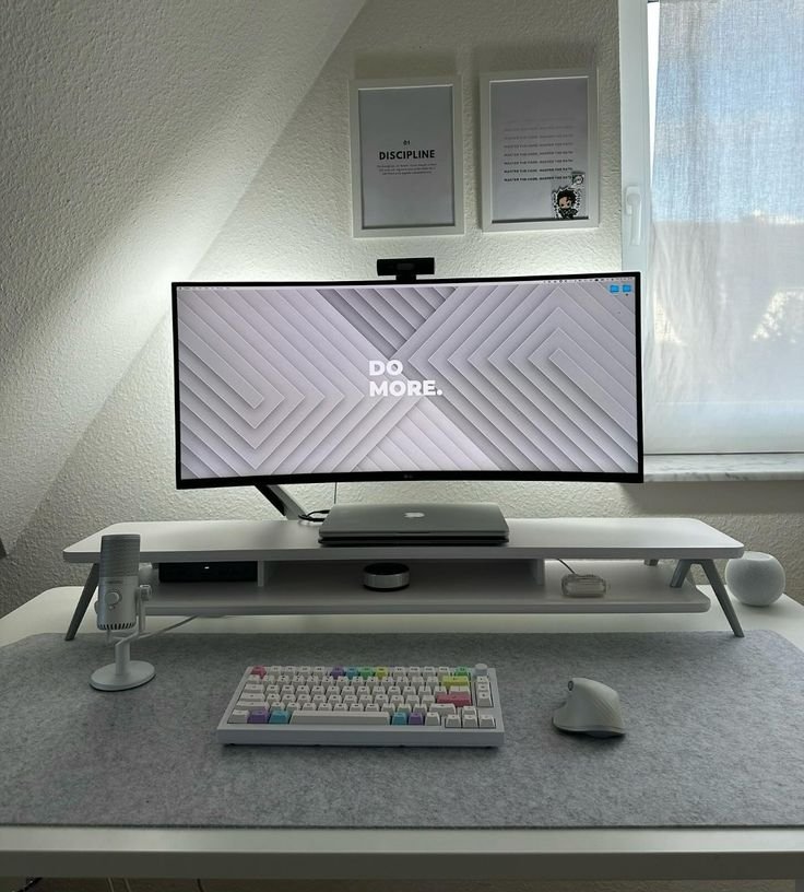 Master the Clean Aesthetic Desk Setup: Functionality Included!