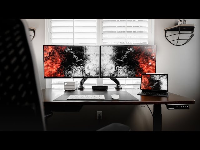 What size desk do i need for Dual monitors?